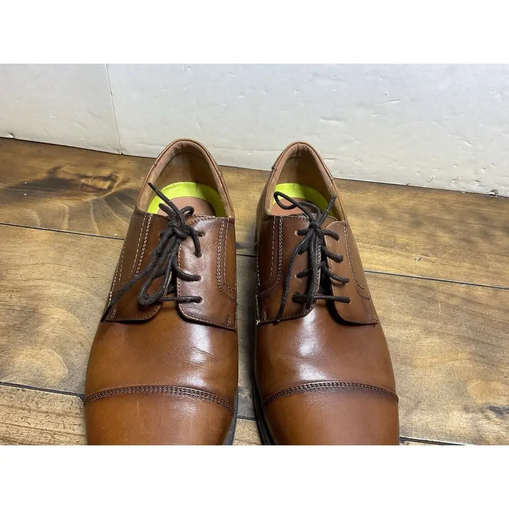 Florsheim Mens Brown Leather Cap Toe Oxford Comfortech Dress Shoes 11568-221 12D